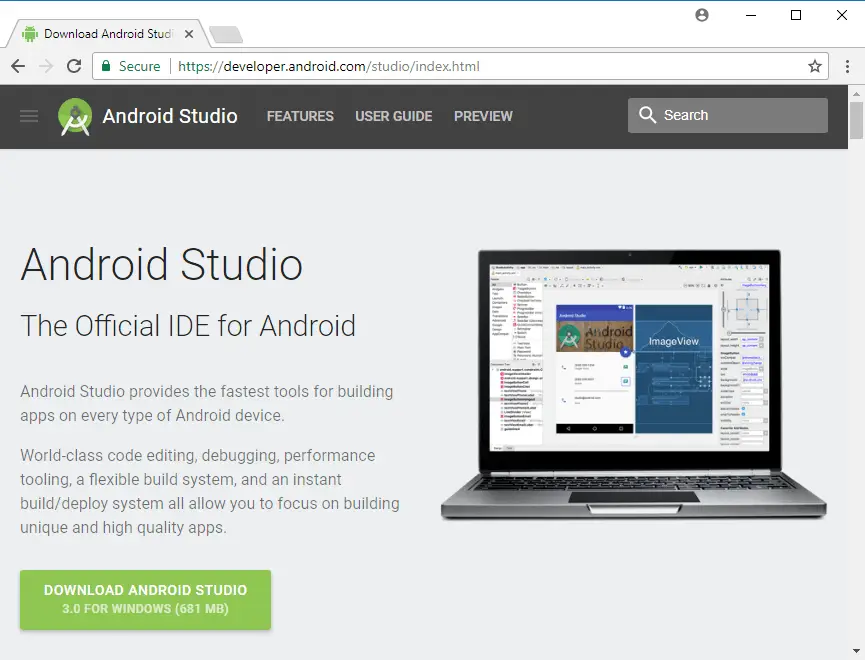 Android Studio URL