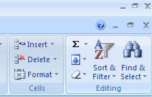 Editing Tab in Microsoft Excel