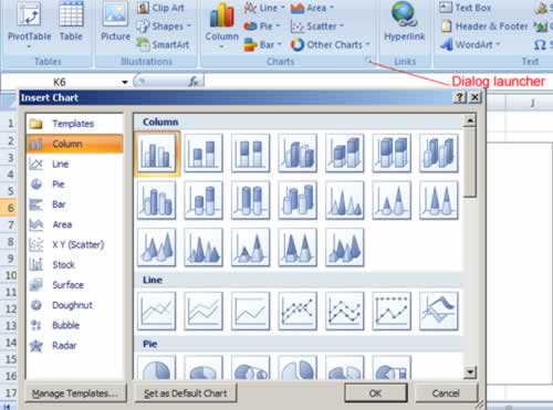 where is the font dialog box launcher in excel