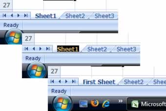 Rename sheet by double clicking its tab
