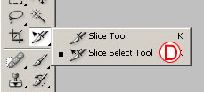 Slice Select Tool in Adobe Photoshop