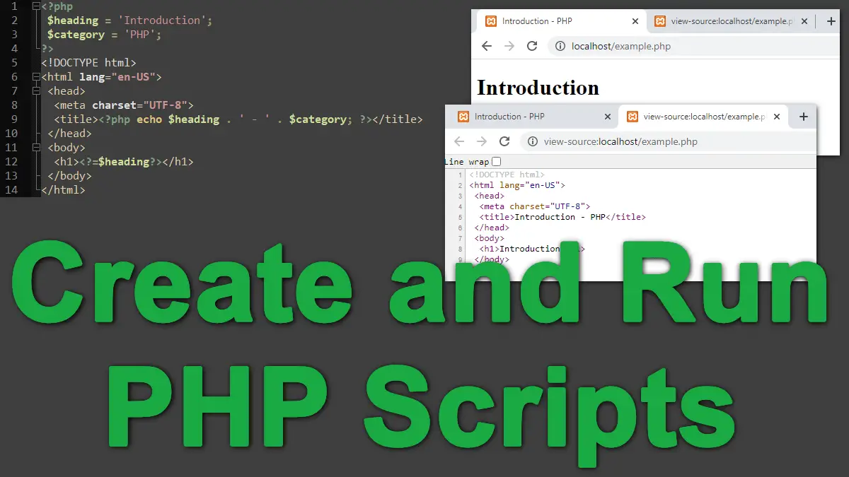 Create and Run PHP Scripts