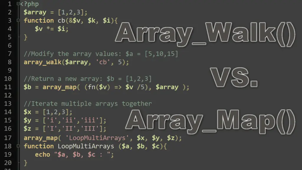 Aray map And Array walk In PHP BrainBell