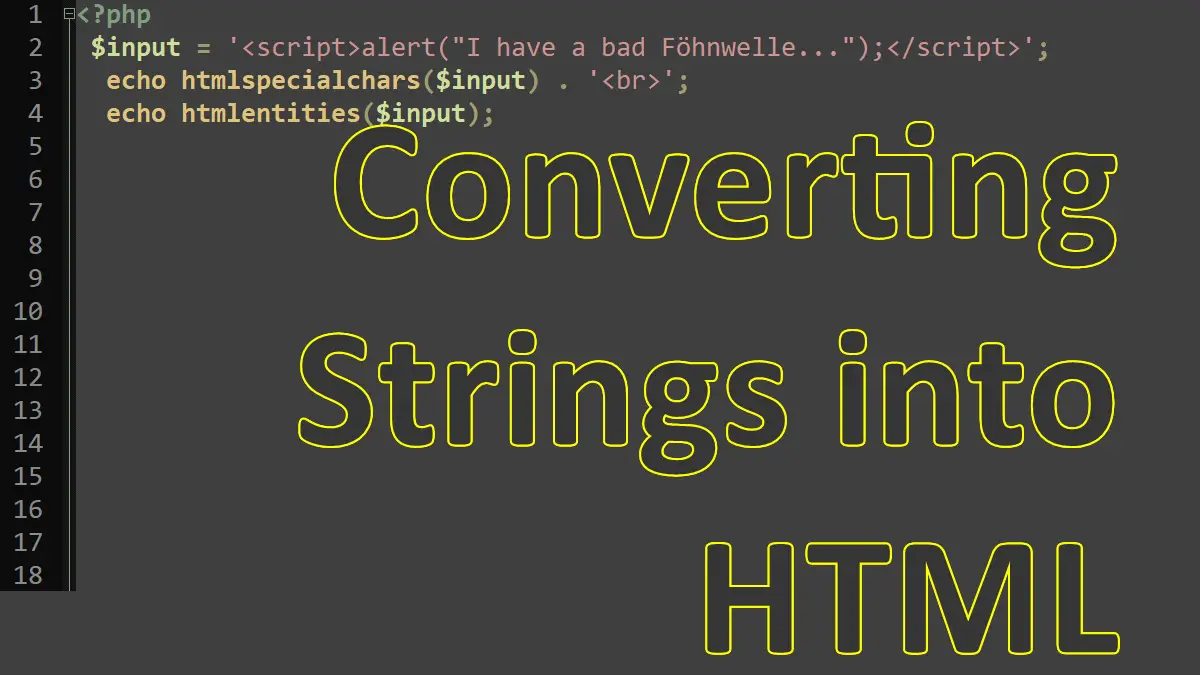 Converting Strings Into HTML In PHP BrainBell