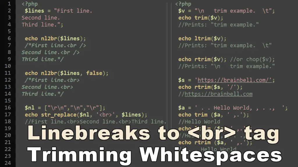 replace-newlines-with-br-tag-and-trim-whitespaces-in-php-brainbell