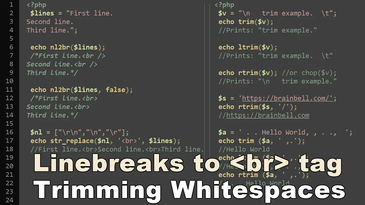 Replace Newlines with BR and Trim Whitespaces –