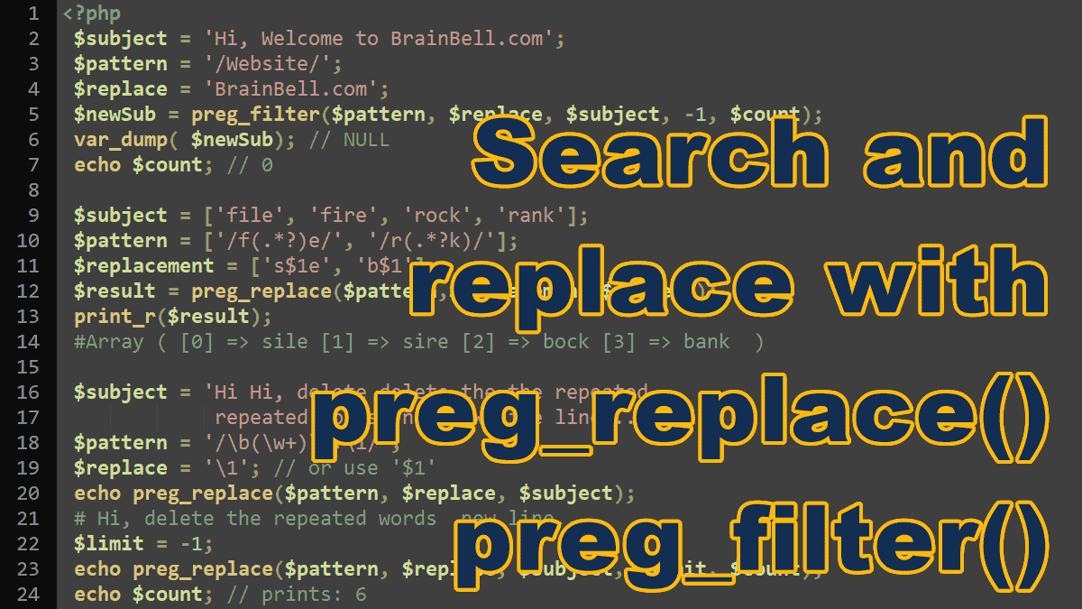 search-and-replace-with-preg-replace-in-php-brainbell