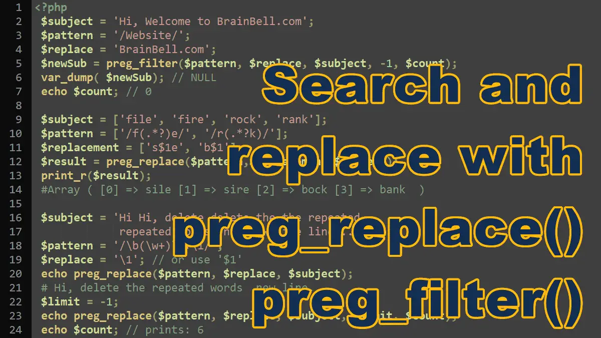 search-and-replace-with-preg-replace-in-php-brainbell