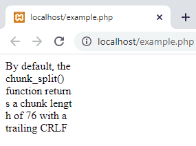 chunk_split php это