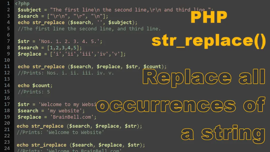 replace-all-occurrences-of-a-string-with-str-replace-in-php-brainbell