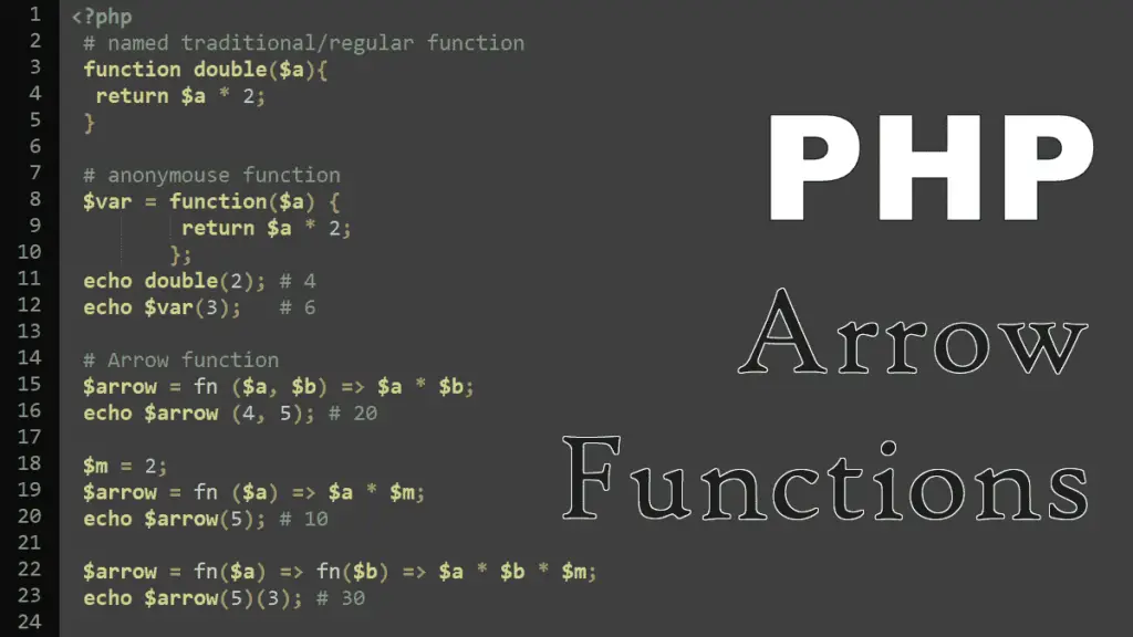 arrow-and-anonymous-functions-in-php-brainbell