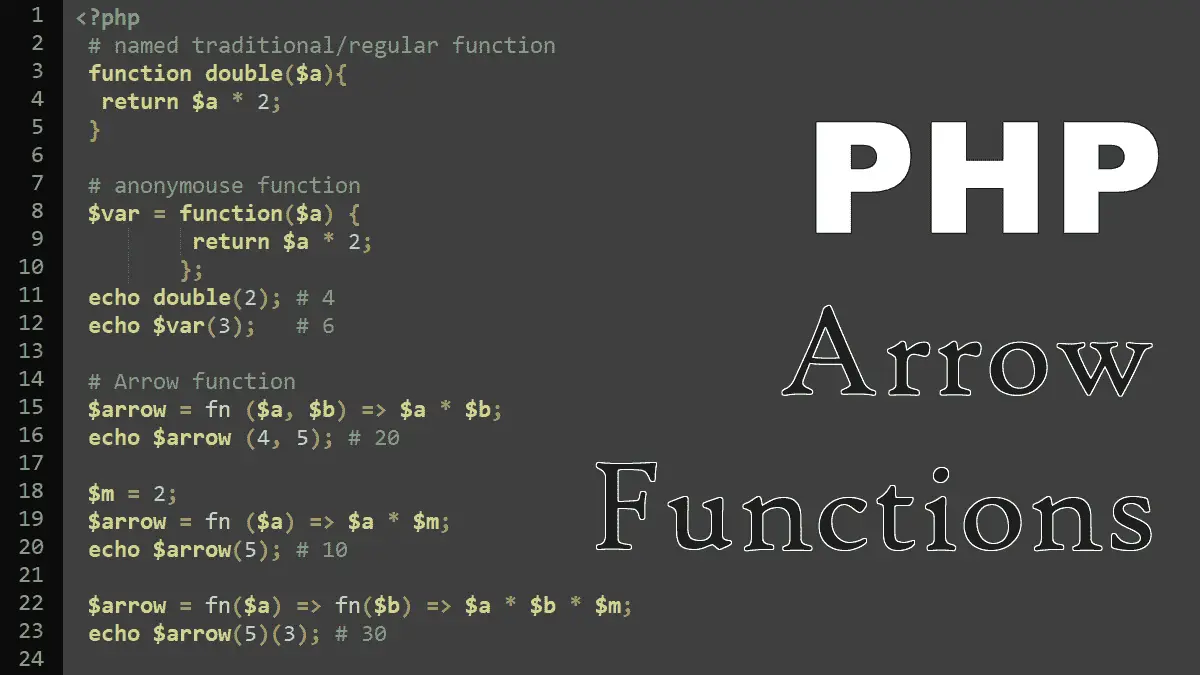 Arrow And Anonymous Functions In PHP BrainBell