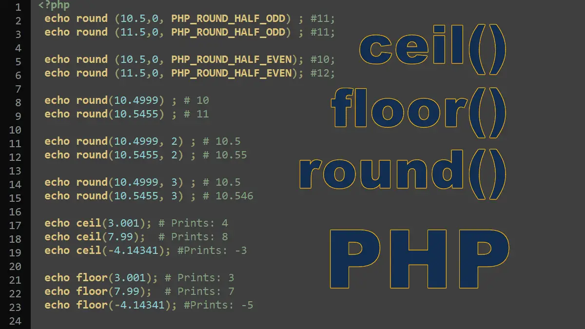 Ceil Floor And Round In Php Brainbell